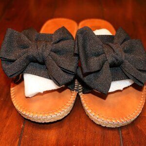 FINAL OFFER! - NIB Black Bow Summer Sandals Flats - EU 39/US 8.5